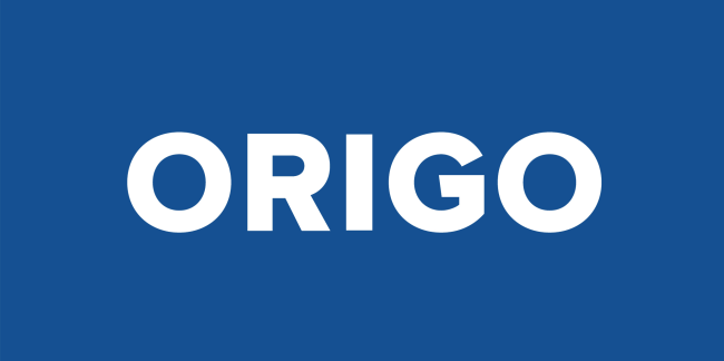 Origo's 2013-era newsportal logo, used as a weak but real marker of the aesthetic continuity that survived the outlet's political capture.