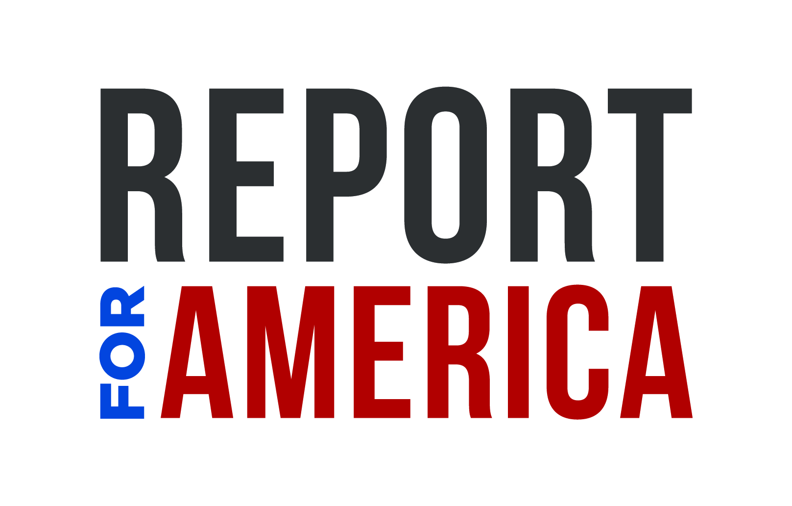 Report for America logo; no public 2017 launch film or campaign still was found, so this is a weaker nonprofit-brand placeholder.