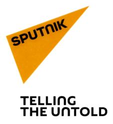 Russian trademark record image for *SPUTNIK TELLING THE UNTOLD*, selected as a static public artifact for the slogan rather than a decorative replacement.