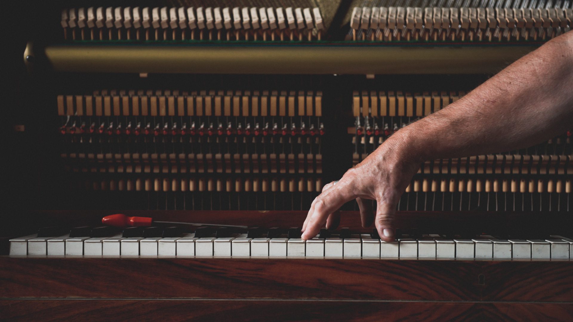 Rzemieślnik z miasta pianin i fortepianów