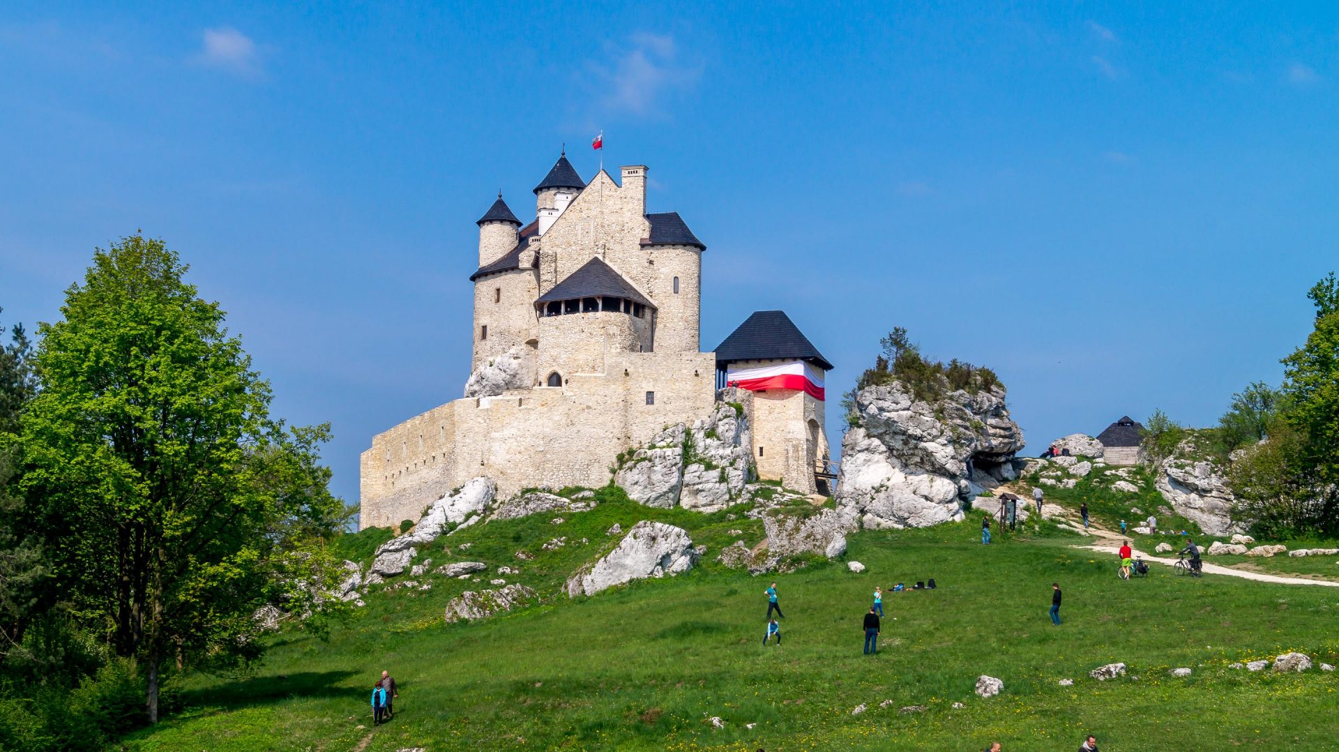 Dron i zamek w Olsztynie